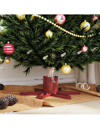 Supporto per Albero di Natale Rosso 49 x 49 x 15,5 cm Acciaio