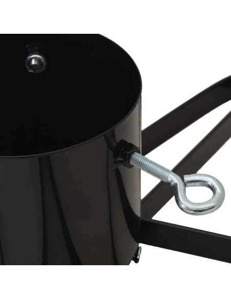 Supporto per Albero di Natale Nero 49 x 49 x 15,5 cm Acciaio