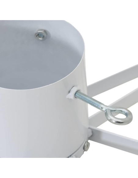 Supporto per Albero di Natale Bianco 49 x 49 x 15,5 cm Acciaio