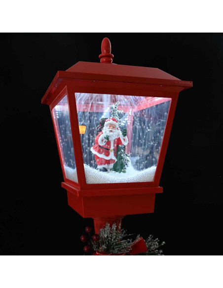 Lampada Stradale di Natale con Lanterna Rosso 40,5x40,5x180cm