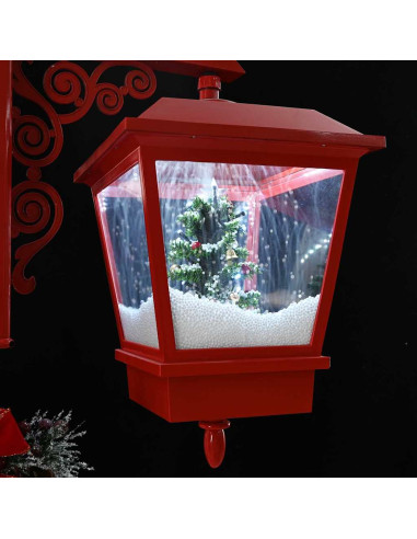 Lampada Stradale di Natale con 2 Lanterns con 18 LED Rosso