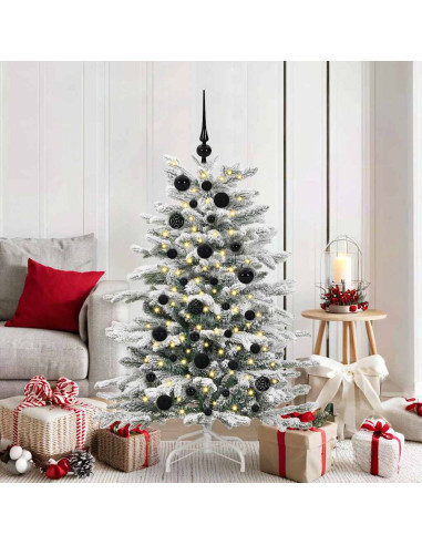 Set di Palle di Natale con 150 LED 61 pcs Nero Plastica