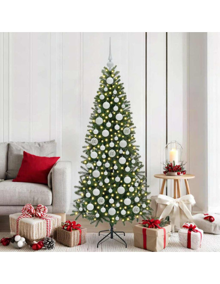 Set di Palle di Natale con 300 LED 120 pcs Bianco Plastica