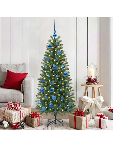 Set di Palle di Natale con 150 LED 61 pcs Blu Plastica