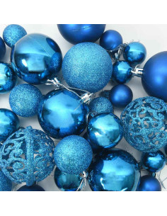 Set di Palle di Natale con 300 LED 120 pcs Blu Plastica 2