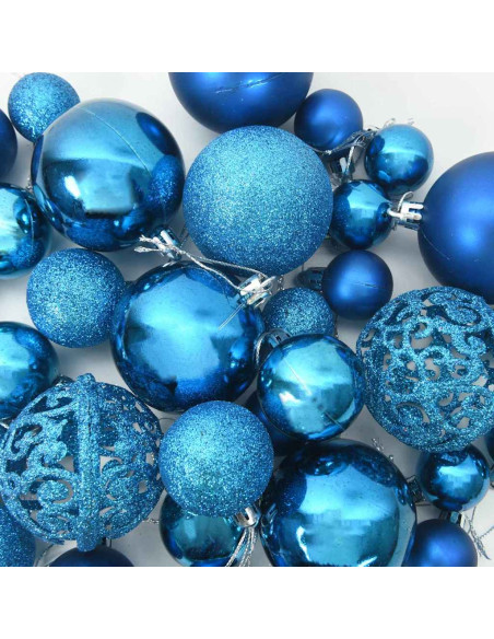 Set di Palle di Natale con 300 LED 120 pcs Blu Plastica