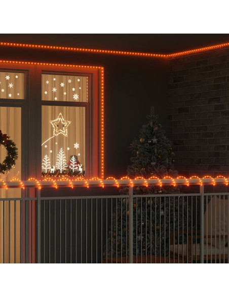 Luce a corda con 2400 LED Bianco caldo 100 m PVC