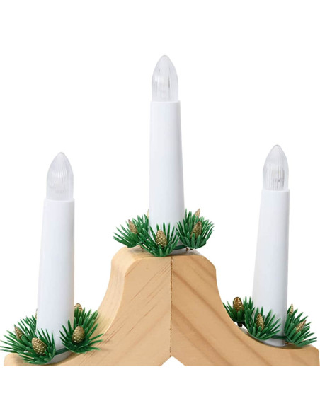 Ponte con Candele di Natale 3 pcs Marrone 39.5 x 5 x 29 cm