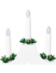 Ponte con Candele di Natale con 7 LED Bianco 39.5 x 5 x 29 cm 2