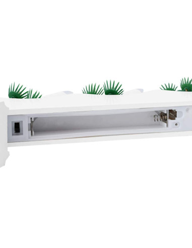 Ponte con Candele di Natale con 7 LED Bianco 39.5 x 5 x 29 cm