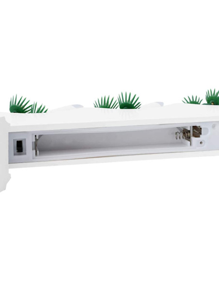 Ponte con Candele di Natale con 7 LED Bianco 39.5 x 5 x 29 cm