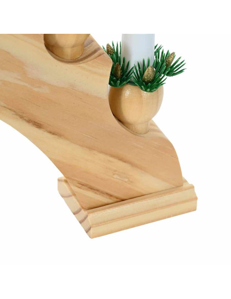 Arco di Candele di Natale con 10 Candele LED Marrone