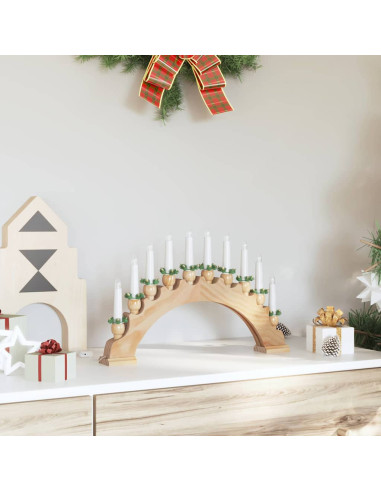 Arco di Candele di Natale con 10 Candele LED Marrone