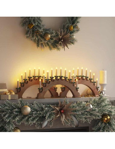 Arco di Candele di Natale con 10 Candele LED 3 pcs Marrone