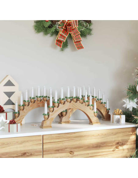 Arco di Candele di Natale con 10 Candele LED 3 pcs Marrone