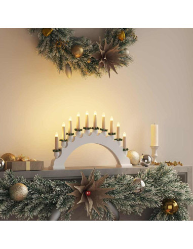 Arco di Candele di Natale con 10 Candele LED Bianco