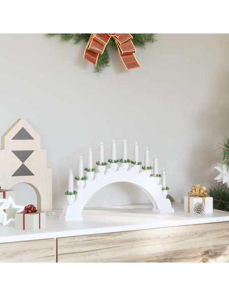 Arco di Candele di Natale con 10 Candele LED Bianco