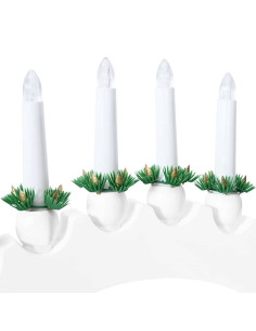 Arco di Candele di Natale con 10 Candele LED 3 pcs Bianco 2