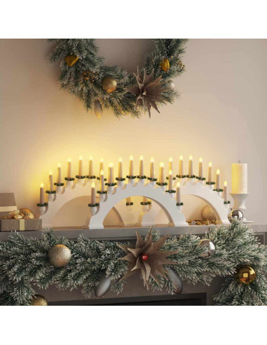 Arco di Candele di Natale con 10 Candele LED 3 pcs Bianco