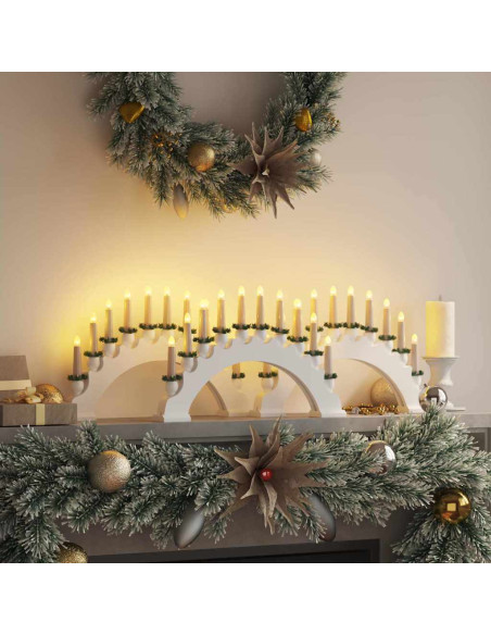 Arco di Candele di Natale con 10 Candele LED 3 pcs Bianco