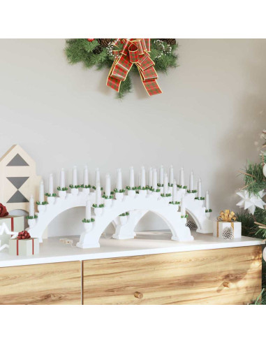 Arco di Candele di Natale con 10 Candele LED 3 pcs Bianco