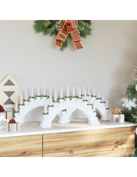 Arco di Candele di Natale con 10 Candele LED 3 pcs Bianco