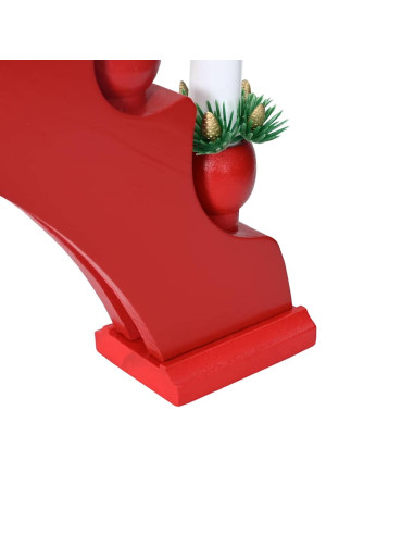 Arco di Candele di Natale con 10 Candele LED Rosso