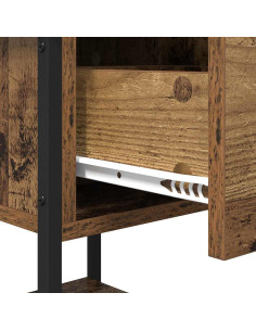 Comodino con cassetto 2 pcs Legno vecchio 34 x 35,5 x 45 cm 2