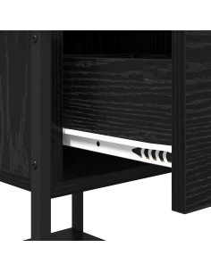 Comodino 2 pcs Rovere nero 34 x 35,5 x 45 cm Legno multistrato 2