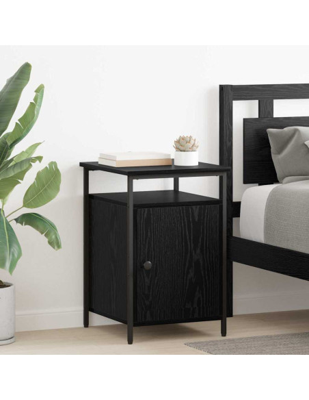 Armadio da Notte 2 pcs Rovere nero 40 x 42 x 60cm