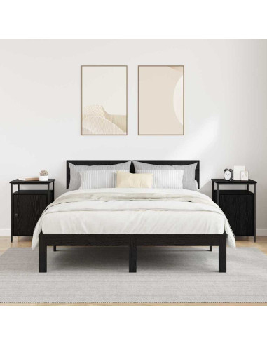 Armadio da Notte 2 pcs Rovere nero 40 x 42 x 60cm