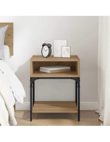 Comodino rovere artigianale 40 x 40 x 50 cm Legno multistrato