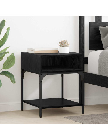 Comodino Rovere nero 40 x 40 x 50 cm Legno multistrato