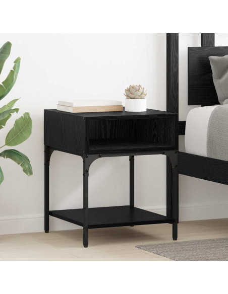 Comodino Rovere nero 40 x 40 x 50 cm Legno multistrato