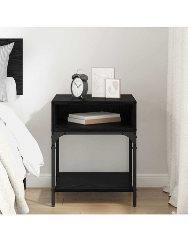 Comodino Rovere nero 40 x 40 x 50 cm Legno multistrato