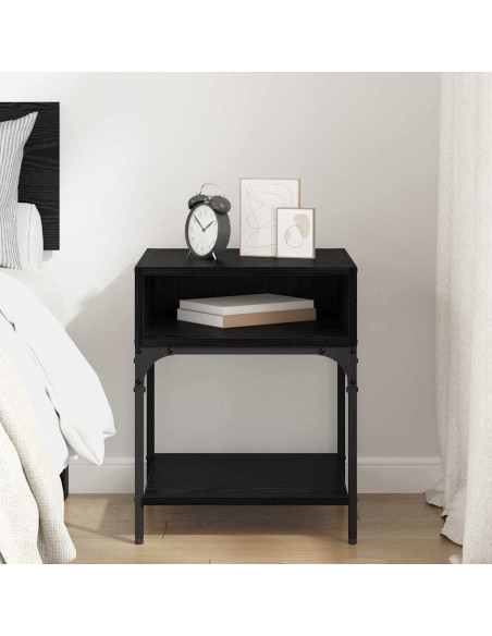 Comodino Rovere nero 40 x 40 x 50 cm Legno multistrato