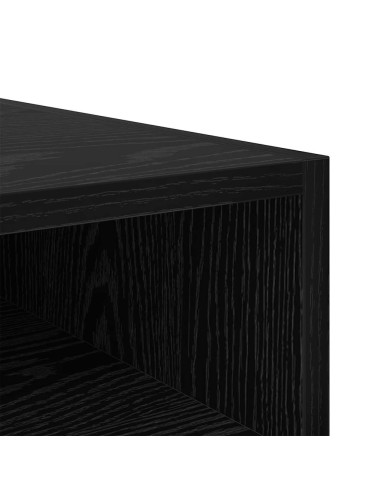 Comodino 2 pcs Rovere nero 40 x 40 x 50 cm Legno multistrato