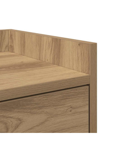 Comodino con cassetto 2 pcs rovere artigianale 40 x 29 x 60 cm