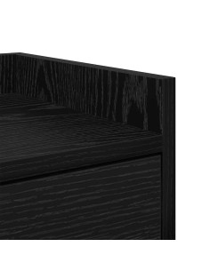 Comodino 2 pcs Rovere nero 40 x 29 x 60 cm Legno multistrato 2