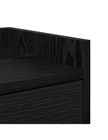 Comodino 2 pcs Rovere nero 40 x 29 x 60 cm Legno multistrato