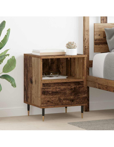 Armadio da Notte con cassetto Legno vecchio 40 x 35 x 50 cm