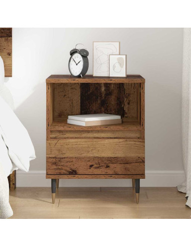 Armadio da Notte con cassetto Legno vecchio 40 x 35 x 50 cm
