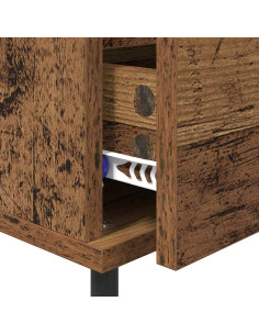 Armadio da Notte 2 pcs Legno vecchio 40 x 35 x 50 cm 2