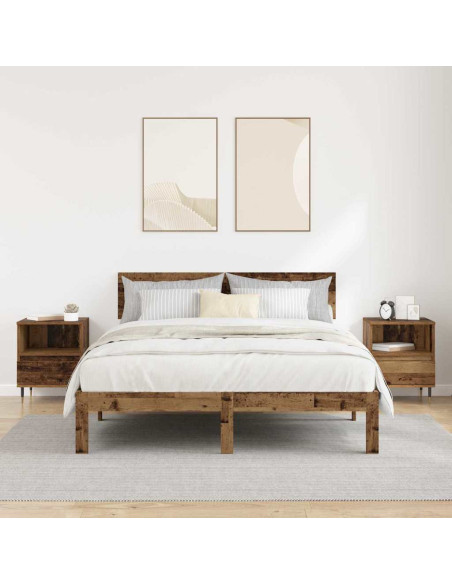 Armadio da Notte 2 pcs Legno vecchio 40 x 35 x 50 cm