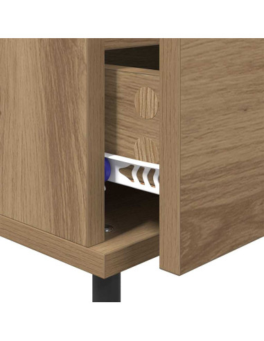 Armadio da Notte 2 pcs rovere artigianale 40 x 35 x 50 cm