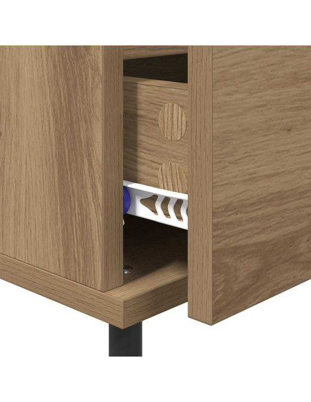 Armadio da Notte 2 pcs rovere artigianale 40 x 35 x 50 cm