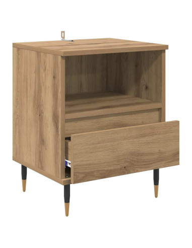 Armadio da Notte 2 pcs rovere artigianale 40 x 35 x 50 cm