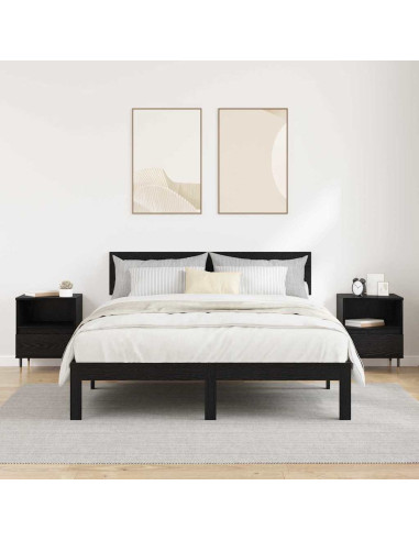 Armadio da Notte con cassetto 2 pcs Rovere nero 40 x 35 x 50 cm