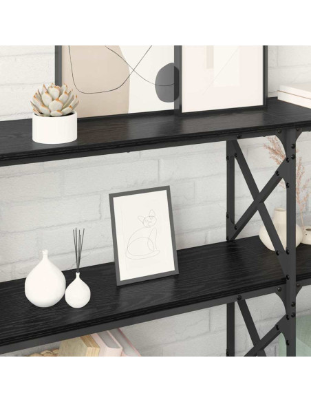 Tavolo consolle Rovere nero 156 x 28 x 80,5 cm