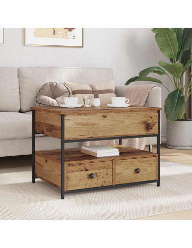 Tavolino da salotto Legno vecchio 70x50x50cm Legno multistrato